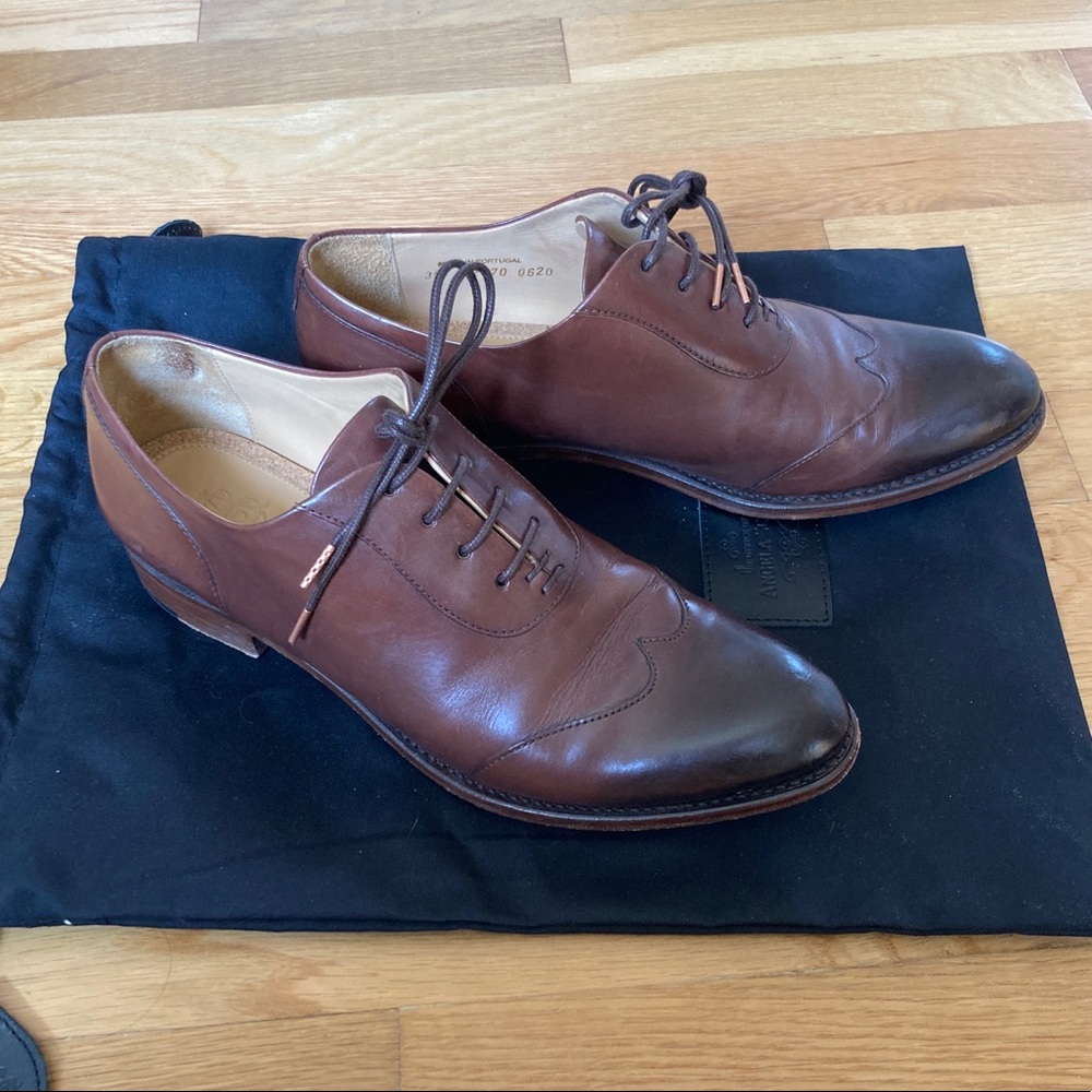 The Office of Angela Scott Mr. Evans Wingtip Walnut Brown